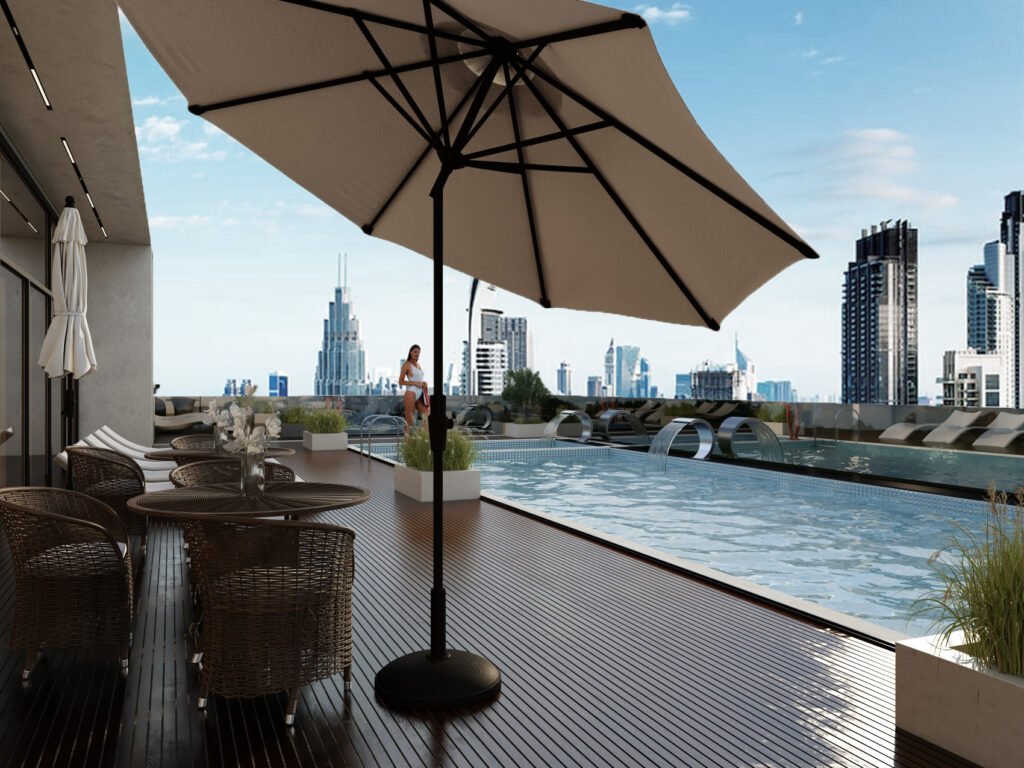 Nooré rooftop swimming pool, Nooré by Eight Square Developers Dubai