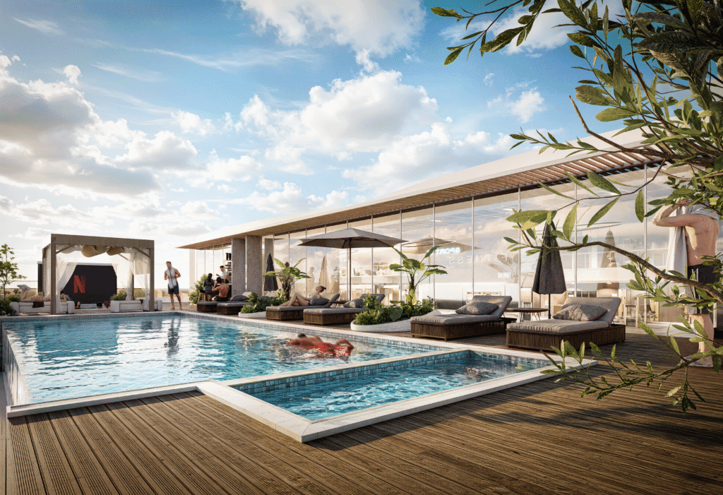 Nooré rooftop swimming pool, Nooré by Eight Square Developers Dubai